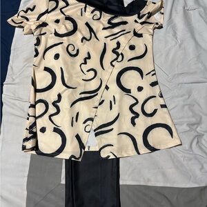 Stylish Black and Cream Women's Jumpsuit